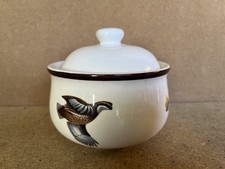 Vtg  Big Sky Carvers Uplands Covered Sugar Bowl Game Birds Phillip Crowe M28 picture