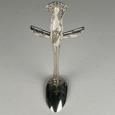 Antique Spoon Cross 1847 Rogers Bros RARE Silver Plate Grape Vine Hand Crafted picture