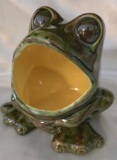 Frog Vtg Ceramic Sponge Holder Kitschy picture