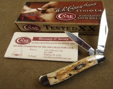 NOS CASE USA XX NO.6220 SS 2010 AMBER BONE PEANUT 2 BLADE POCKET KNIFE picture