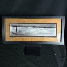 Gene Wright Golden Gate Bridge San Francisco Fog Panoramic Photograph Framed B&W picture