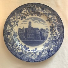 Harvard University Rare Wedgwood Commem Plate - Harvard Hall, Lionel, University picture