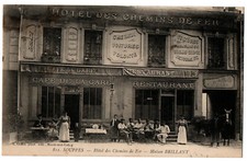 Old postcard 77 - soups (S. et M.) - 811. Hôtel des Chemins de Fer (animate, trade) picture