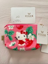 FEILER x Hello Kitty Strawberry Story Chenille Pouch Taiwan Limited Pink picture