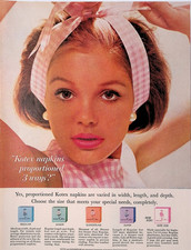 1964 Kotex Feminine Hygiene Sanitary Napkins Vintage Print Ad American Girl Aug picture