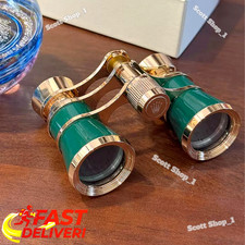 Rolex Green Gold Opera Binoculars Executive Desk Display Collectible picture