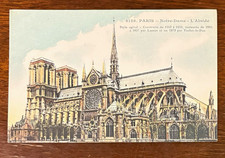 Paris Notre-Dame L'Abside France Postcard Divided Back Unposted Lithograph picture