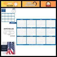 47x72 Erasable Jumbo Wall Calendar 2027 - Wet & Dry Erase, 12 Month Planner, Nav picture