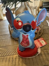 Disney Lilo & Stitch 12” Valentine’s Day Blow Mold Lighted Decor New With Tags picture