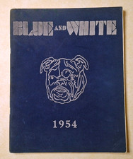 Vintage Bangor Maine Junior High School Yearbook ME 1954 Blue and White History picture