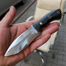 1075 Carbon Steel Hunting Knife Micarta Handle Full Tang Fixed Blade Sheath picture