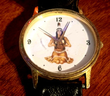 VERY RARE VINTAGE LAND O LAKES INDIAN maiden wrist watch picture