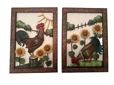 Rustic Farmhouse Metal Rooster Wall Art picture