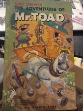 1949 Walt Disney The Adventures of Mr Toad Big Golden Book Vintage Hardcover picture