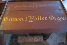 Antique c1880-1890 Concert Roller Organ Hand Crank w/ 15 Cobb Rolls as-is Estate picture