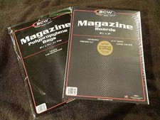100  BCW 2-Mil Magazine Poly Bags & Size Boards Acid Free ComboSet - 100 of each picture