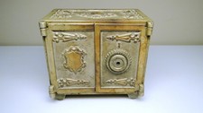 Antique Cast Iron Safe or Still Bank w Double Doors picture