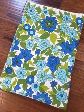 Vtg 60s 70s Terry Cloth Towel Tablecloth Flower Power Mod Pop 56x77” Groovy picture