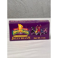 Vintage Mighty Morphin Power Rangers Beanee Boppers Jelly Bean Box 3oz 90s Toy picture