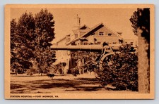 Fort Monroe VA Station Hospital WWI Era Cannon Ullman Fotone Postcard picture