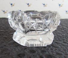 Pedestal Base Beveled Hexagon Open Salt Cellar Dip ca 1900's picture