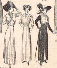 1913 Fashion Dress Patterns Ad Successful Farming Mag Style Antique Hats Dresses picture