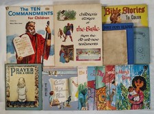 Vintage Bible Story Books For Children Lot of 18 from 1894 - 1960s picture