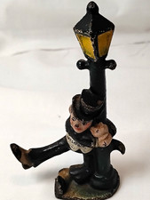 VINTAGE CAST IRON BOTTLE OPENER-1947-DRUNK ON A LAMP POST picture