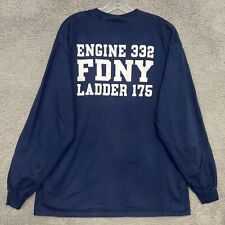 VTG FDNY Fire Department Shirt XL Long Sleeve East New York NYC New York City picture