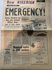 1966 July 30 “New Nigerian” Newspaper Ikeja Road Massacre Dusk Dawn Curfew picture