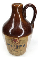 Antique 1900s Uhl Pottery Advertising Stoneware Jug Meier's Silverton Ohio picture