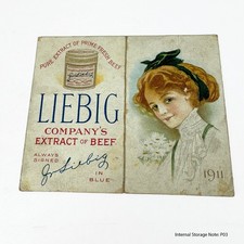 Antique 1911 Liebig Beef Extract Advertising Calendar Vintage Edwardian Girl picture