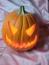 Vintage Classic 1995 Trendmasters  Halloween Jack O Lantern Pumpkin Lighted Prop picture