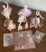 Lot Of VTG Mini Ballerina Dolls & Tiny Bears, Ballet Shoes & Accessories CUTE picture