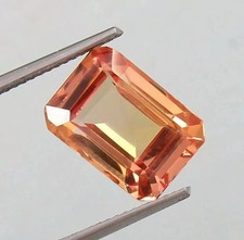 Luxurious 8.55Ct Padparadscha peach Sapphire –Emerald Certified Gem 11x9x6.9 mm picture