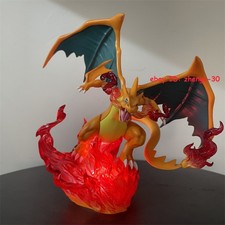 H20CM New Bark Town Charizard Statue Figure Model Base Light Up Collectibles Toy picture