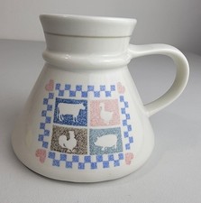 Vtg. Otagiri? Japan Farm Animals 16 Oz. Mug Wide Bottom RV, Boat, Cottage Core picture