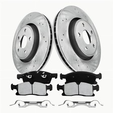 Front Brake Kit, Drilled & Slotted Brake Rotors and Pads Compatible with 2012... picture
