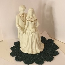 8” Formalities Porcelain Bride and Groom figurine/ Cake Topper by Baun Bros picture