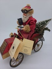 Kurt Adler Fabriche Santa Sculpture In Wood Car 10