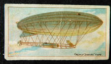 1910 Wills Aust. Capstan Cigarette Card Aviation Diff Back #19 French Zodiac picture