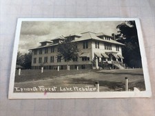 Epworth Forest Hotel RPPC Post Card Webster Lake Indiana IND IN Camping picture
