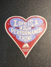 Vintage Ampco Ignition Parts Heart Decal picture