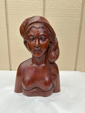 Antique Hand Carved Balinese Woman 1940's picture