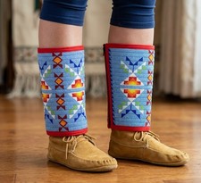Handmade Beaded Leather Leggings For Woman for Powwow (Duty paid) picture