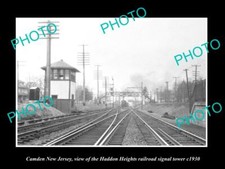 POSTCARD SIZE PHOTO OF CAMDEN NEW JERSEY H/HEIGHTS RAILROAD SIGNAL TOWER c1930 picture