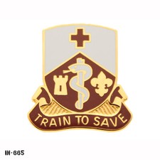 187th Medical Battalion US Army DUI Crest Pin Train To Save ~ Vanguard USA ~ NEW picture