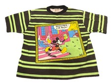 Vintage 90s Disney Wear Mickey Mouse “Whoopee I’m Rich”  Shirt XL Black Neon picture
