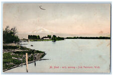 1908 Mt. Hood Early Morning from Vancouver Washington WA Antique RPO Postcard picture