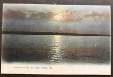 Sunset On The St. John's River, Florida FL Postcard Photo Copyright 1905 picture